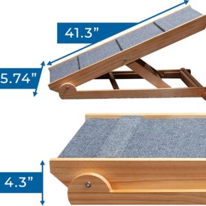 Alternative view of Dog-Proofer Pet Ramp - Lightweight and Durable Non-Slip Design for Pets Up to 150 Pounds, 6 Adjustable Easy-Access Heights, Folds Flat for Compact Storage, Up to 24.68 Inches Tall